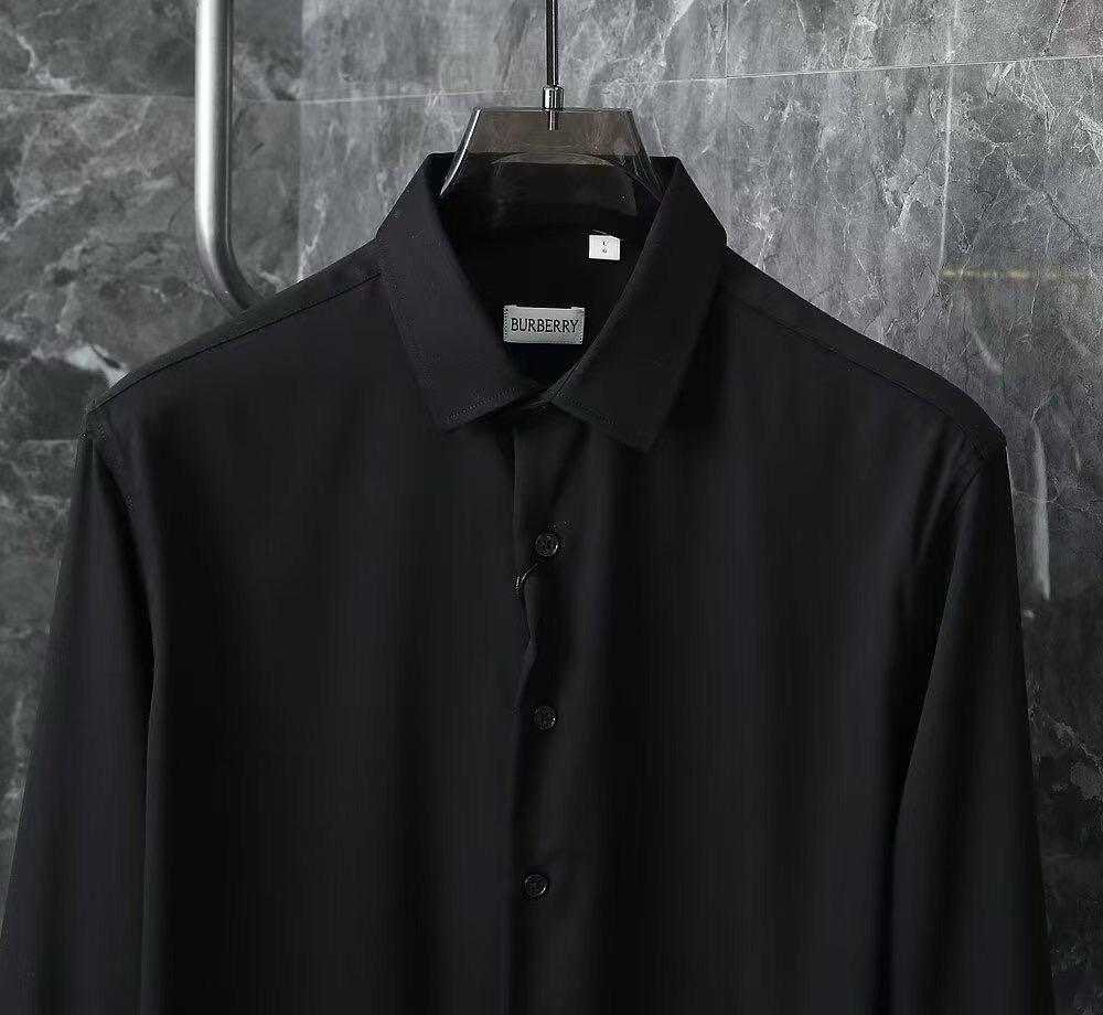 Burberry - Black Cotton Shirt with Iconic Stripe & Logo Cuff