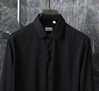 Burberry - Black Cotton Shirt with Iconic Stripe & Logo Cuff