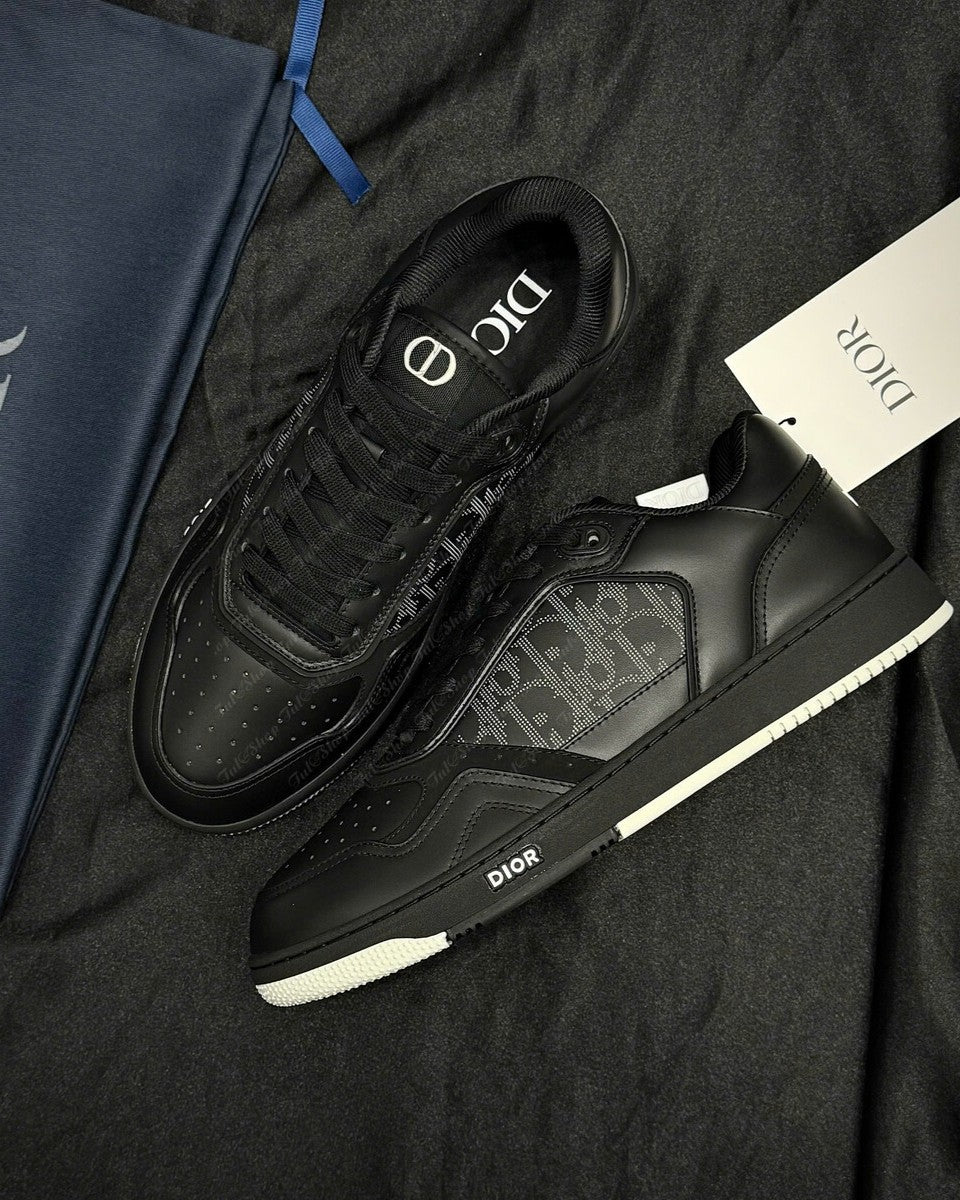 Dior - B27 Low-Top Sneaker - Black Smooth Calfskin & Oblique Galaxy Leather