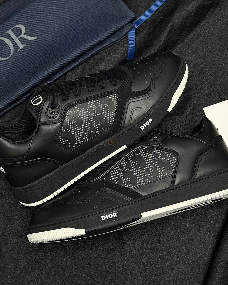 Dior - B27 Low-Top Sneaker - Black Smooth Calfskin & Oblique Galaxy Leather