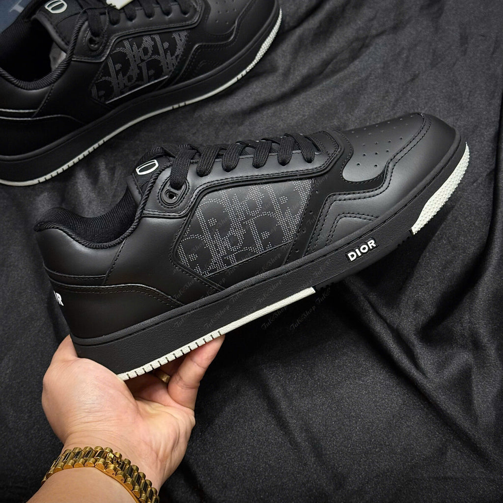 Dior - B27 Low-Top Sneaker - Black Smooth Calfskin & Oblique Galaxy Leather