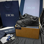 Dior - B27 Low-Top Sneaker - Black Smooth Calfskin & Oblique Galaxy Leather