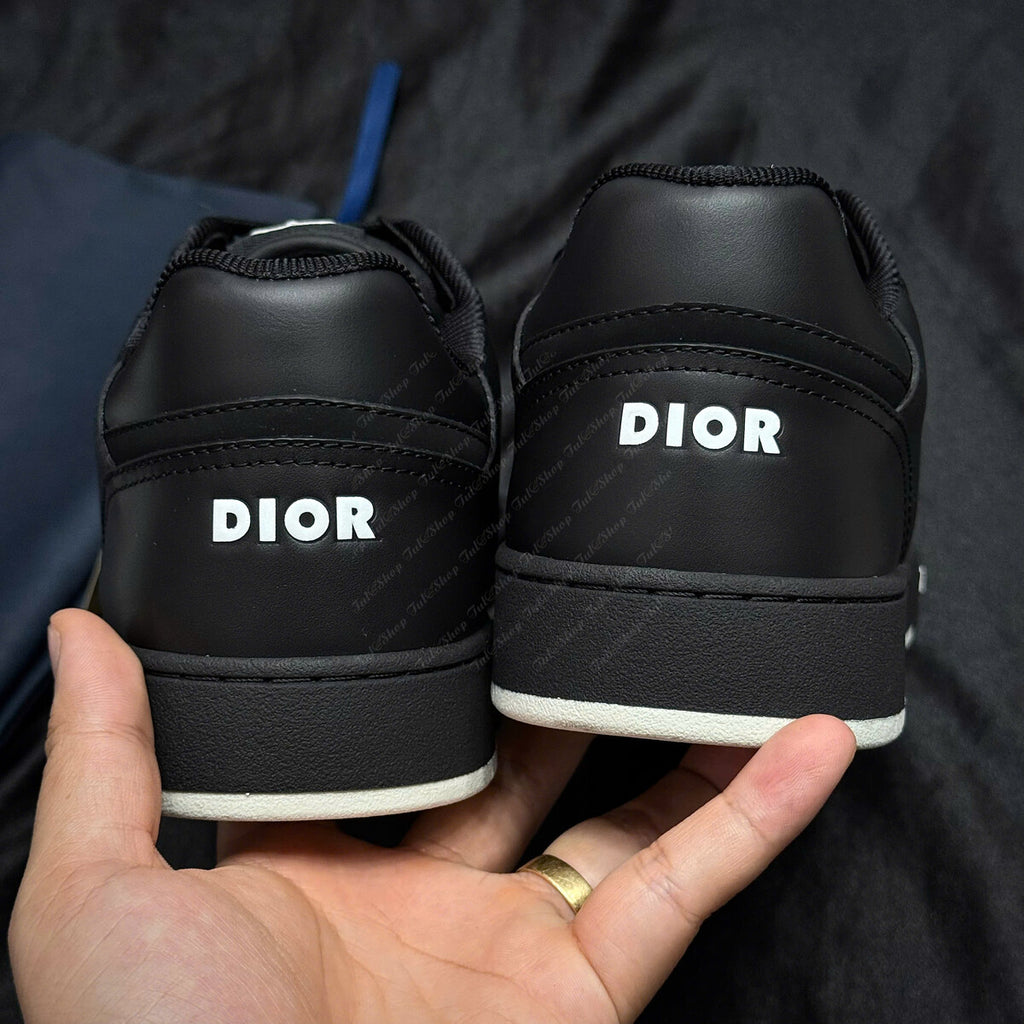 Dior - B27 Low-Top Sneaker - Black Smooth Calfskin & Oblique Galaxy Leather