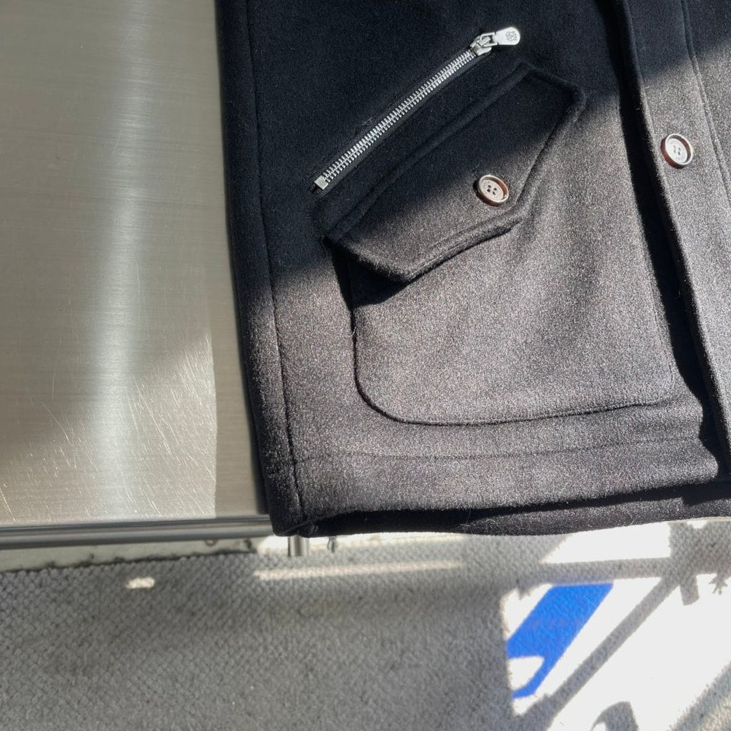 Brunello Cucinelli - Shearling-Trimmed Wool Aviator Jacket in Black