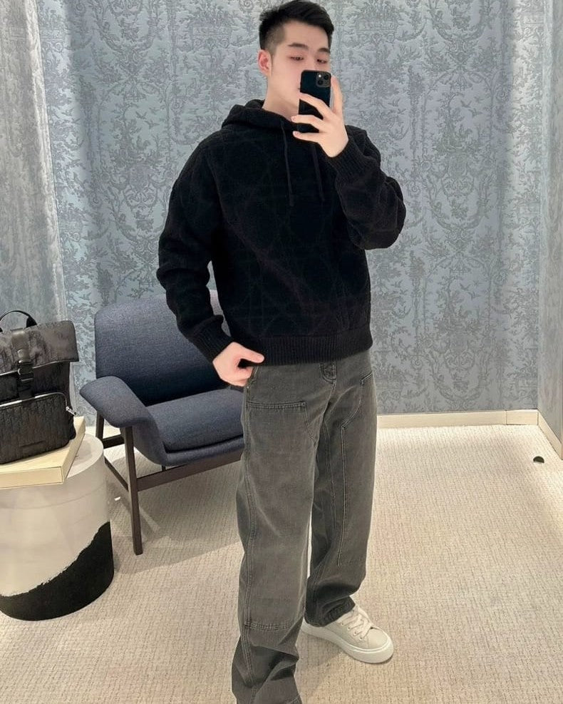Dior - Textured Knit Hoodie
