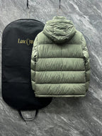 Zegna - Sage Green Hooded Down Puffer Jacket