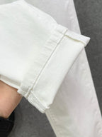 Louis Vuitton - Embellished Monogram White Denim Jeans