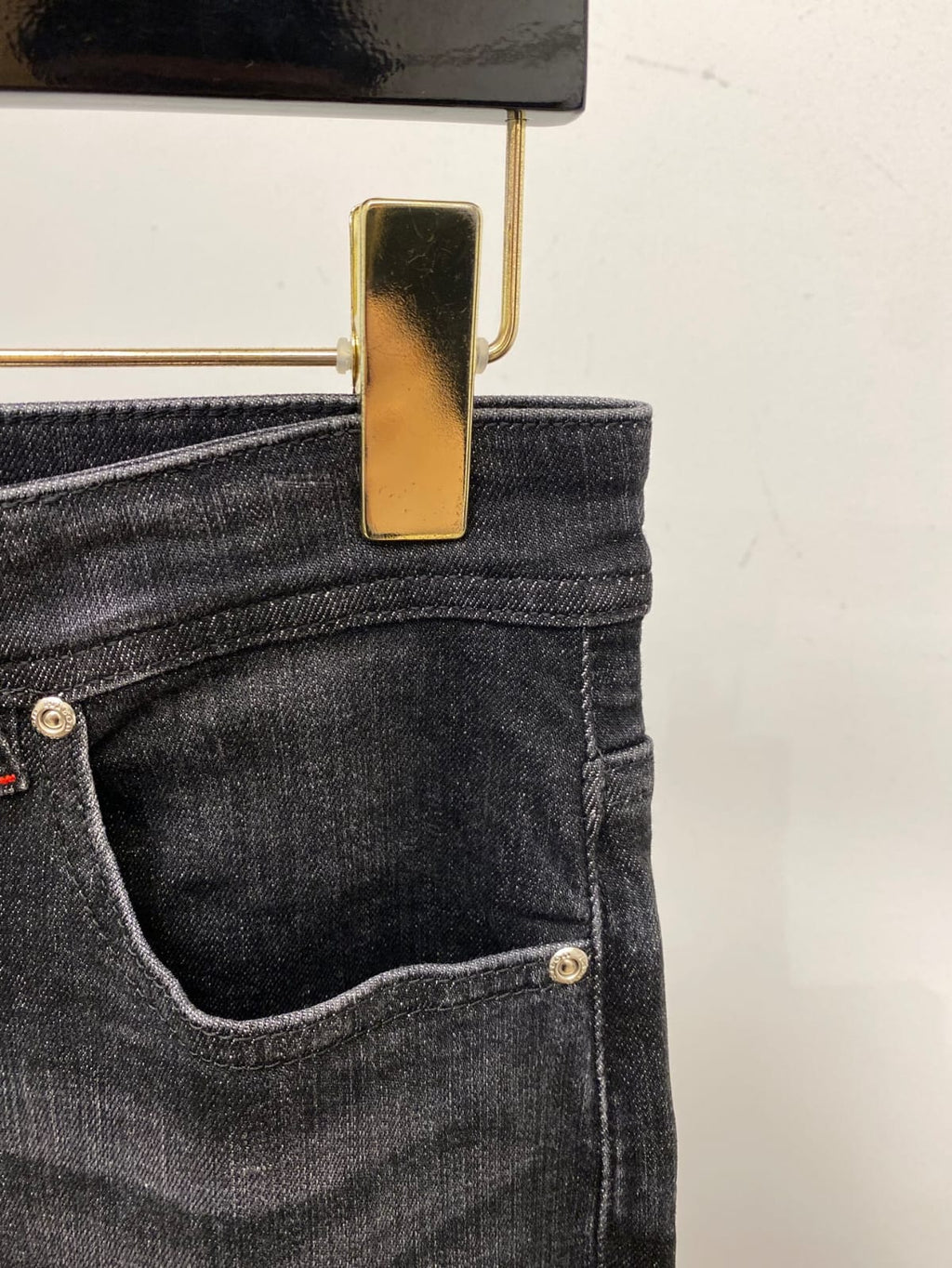 Kiton Napoli - Tailored Dark Wash Denim with Signature Red Accents