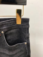 Kiton Napoli - Tailored Dark Wash Denim with Signature Red Accents