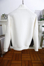 Kiton - White Cable Knit Quarter-Zip