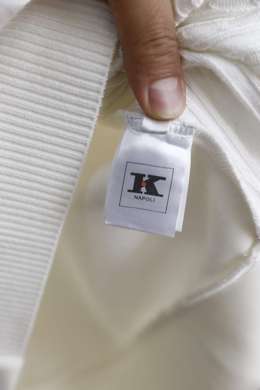 Kiton - White Cable Knit Quarter-Zip