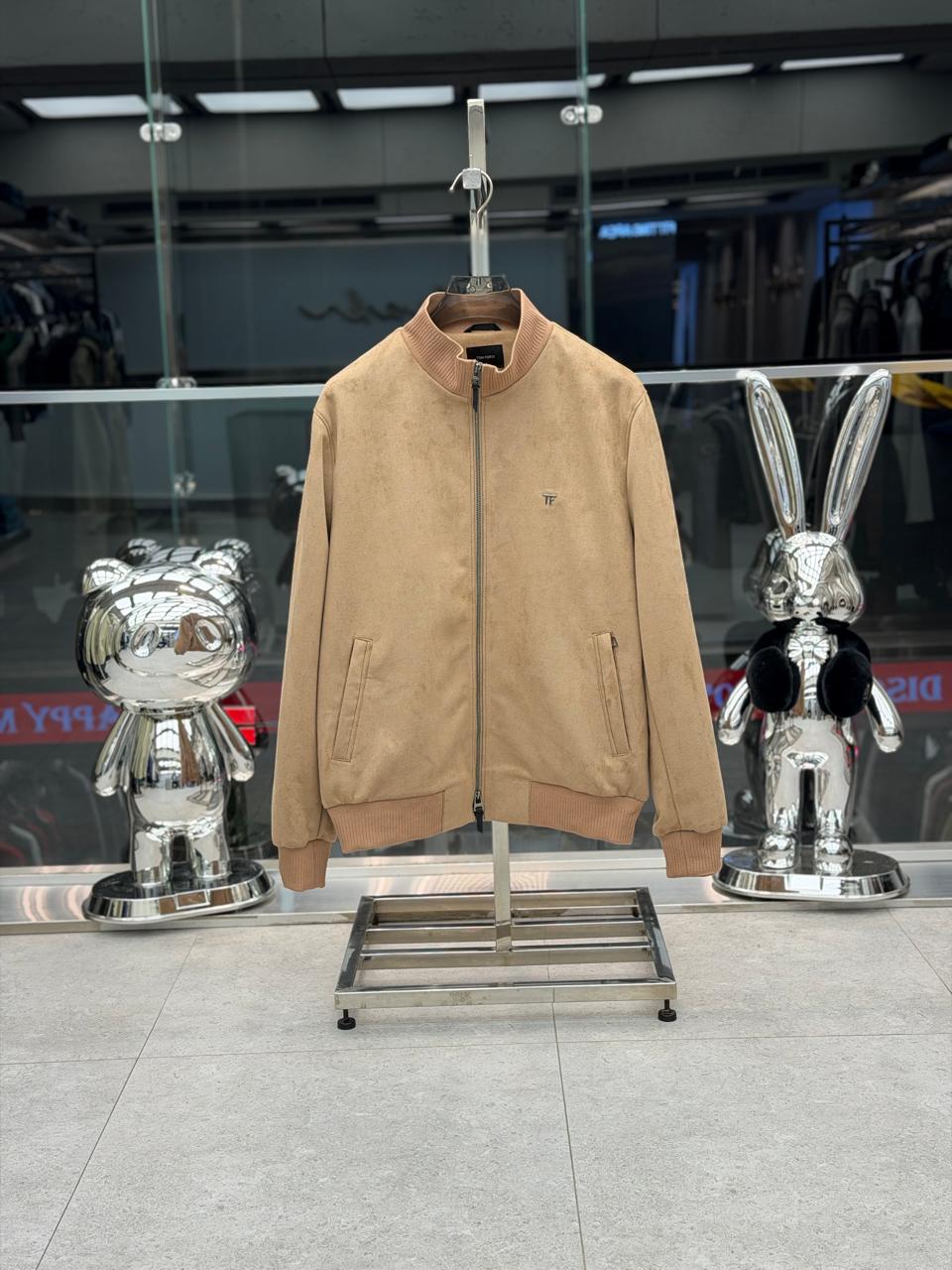 Tom Ford Suede Bomber Jacket - Camel