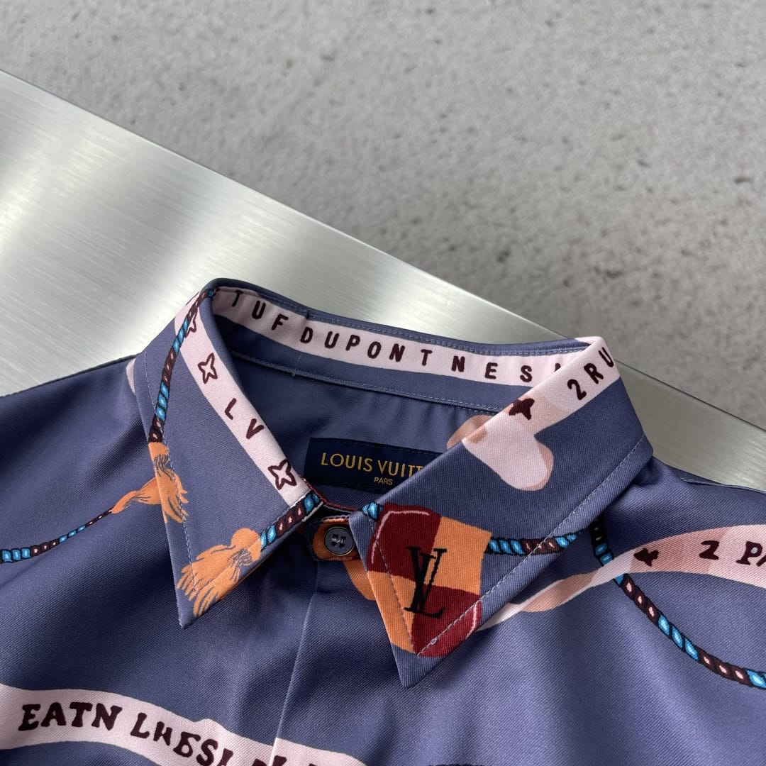 Louis Vuitton - "Rue du Pont Neuf" Regal Print Silk-Blend Shirt