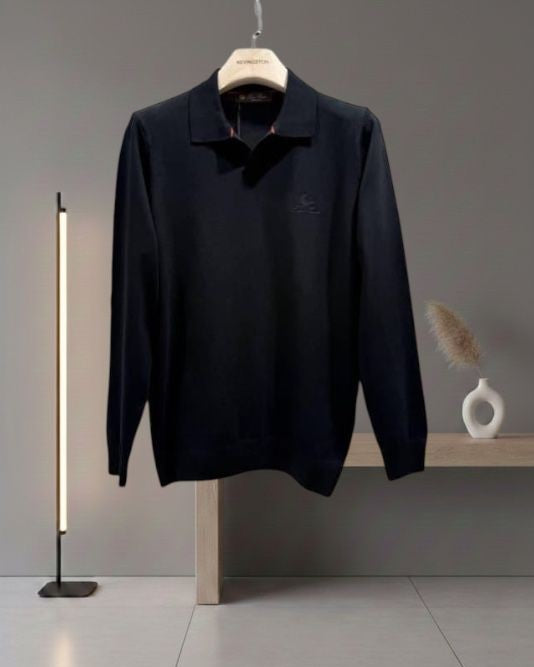 Loro Piana - Old Money Polo Sweater - Black