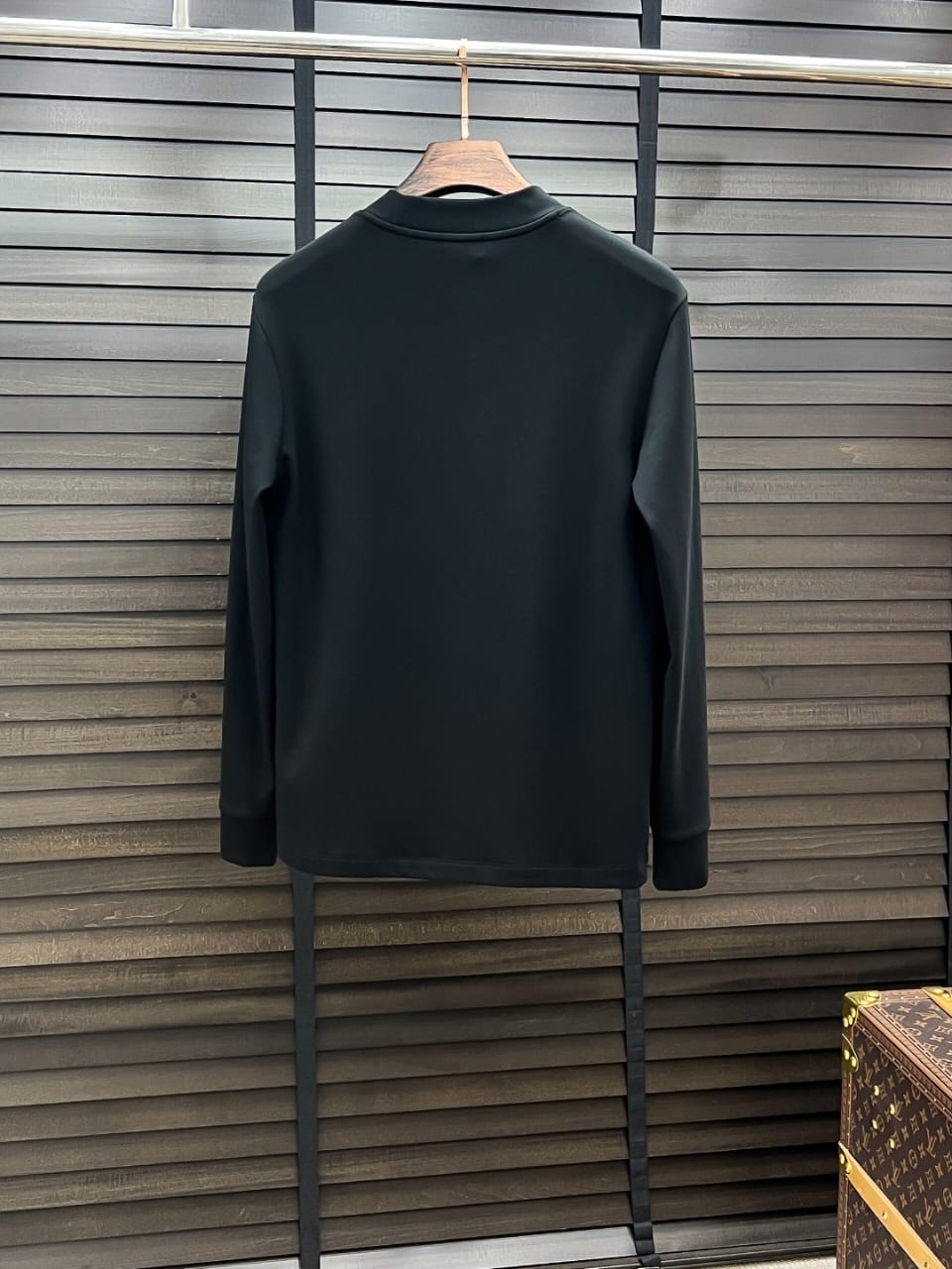 Moncler Tricolor Logo Crewneck Sweatshirt - Black
