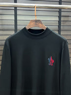 Moncler Tricolor Logo Crewneck Sweatshirt - Black