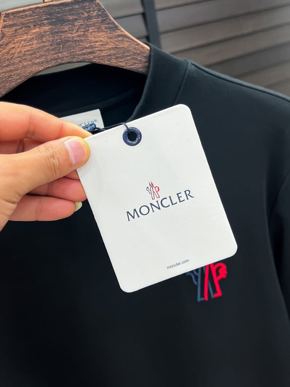 Moncler Tricolor Logo Crewneck Sweatshirt - Black