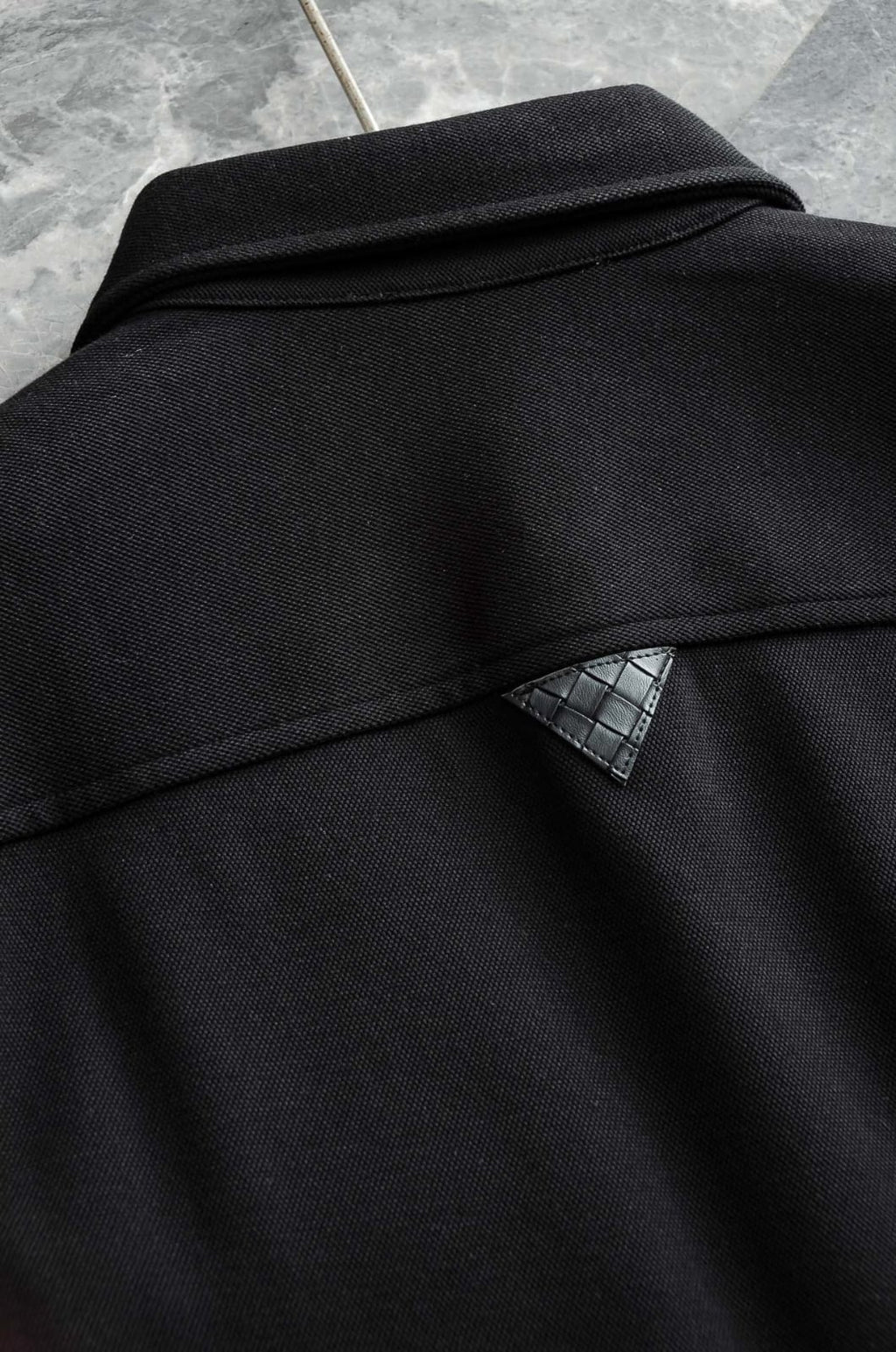 Bottega Veneta - Long-Sleeve Shirt with Intrecciato Leather Pocket Detail