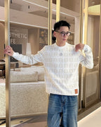 Loewe - Anagram Knit Crewneck Sweater with Leather Patch