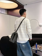 Loewe - Anagram Knit Crewneck Sweater with Leather Patch