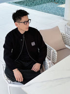 Loewe - Anagram Ribbed Knit Zip-Up Cardigan in Black
