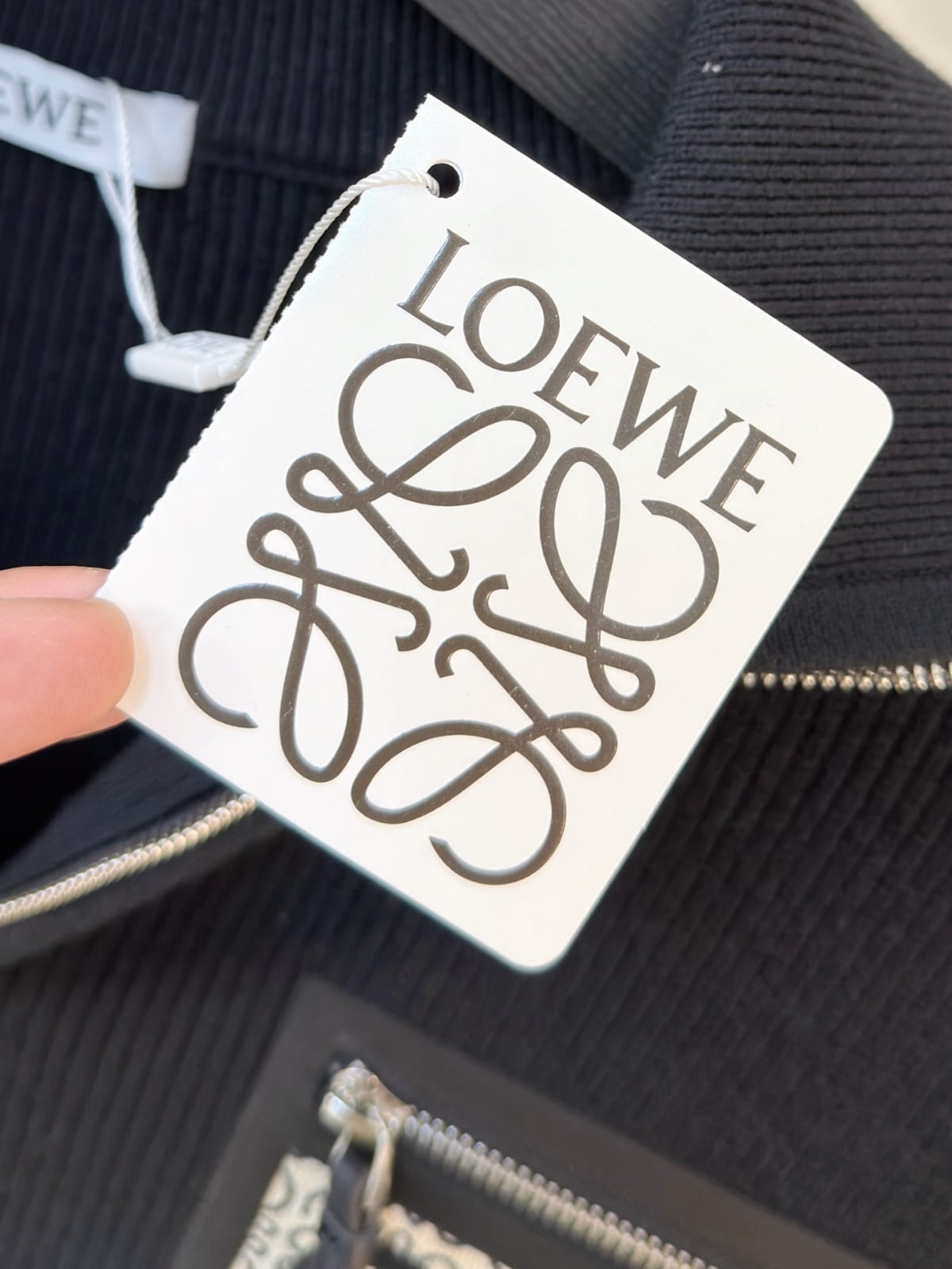 Loewe - Black Quarter-Zip Knit Sweater with Anagram Pocket