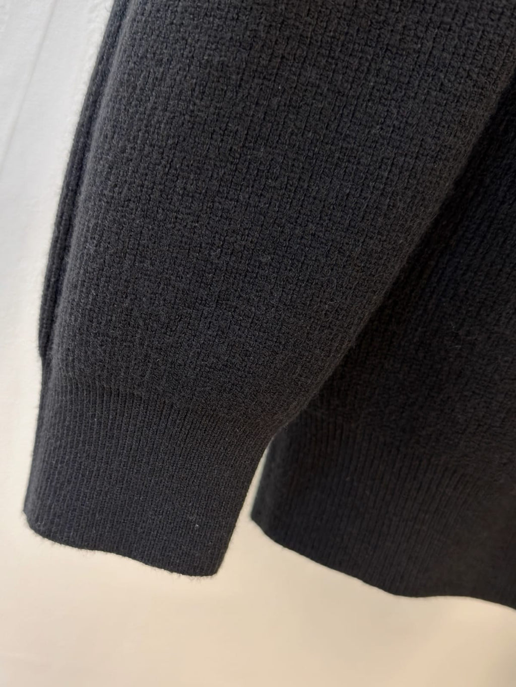 Loewe - Black Quarter-Zip Knit Sweater with Anagram Pocket