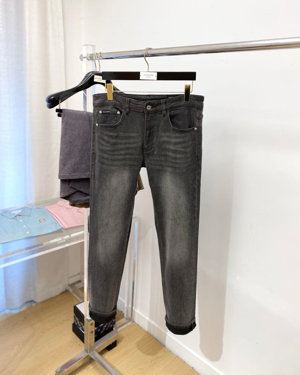 Dolce & Gabbana - Slim-Fit Faded Grey Denim Jeans
