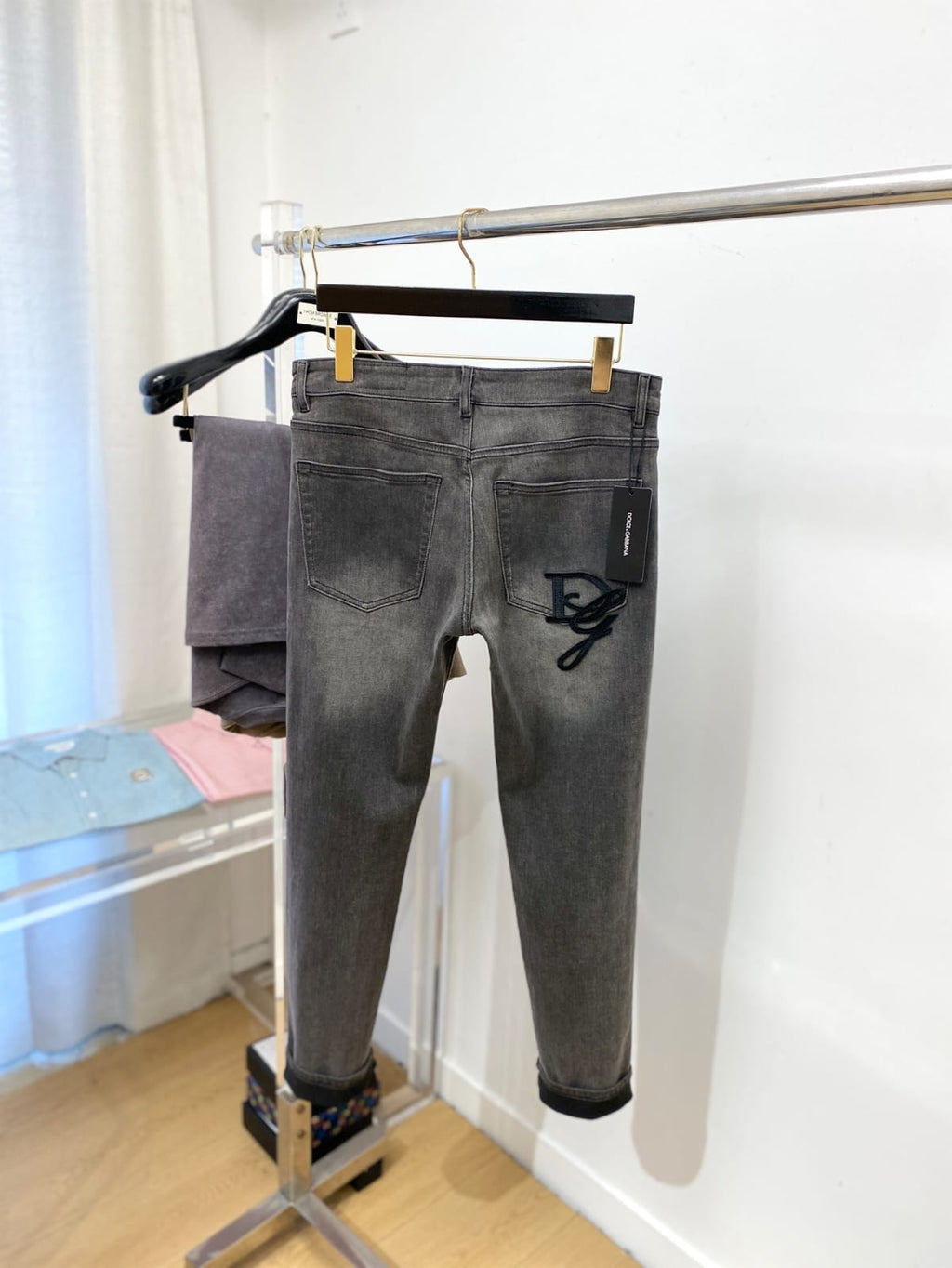 Dolce & Gabbana - Slim-Fit Faded Grey Denim Jeans