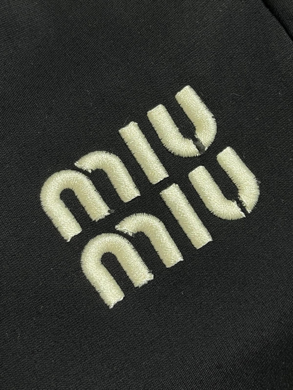 Miu Miu - Relaxed Wide-Leg Black Joggers