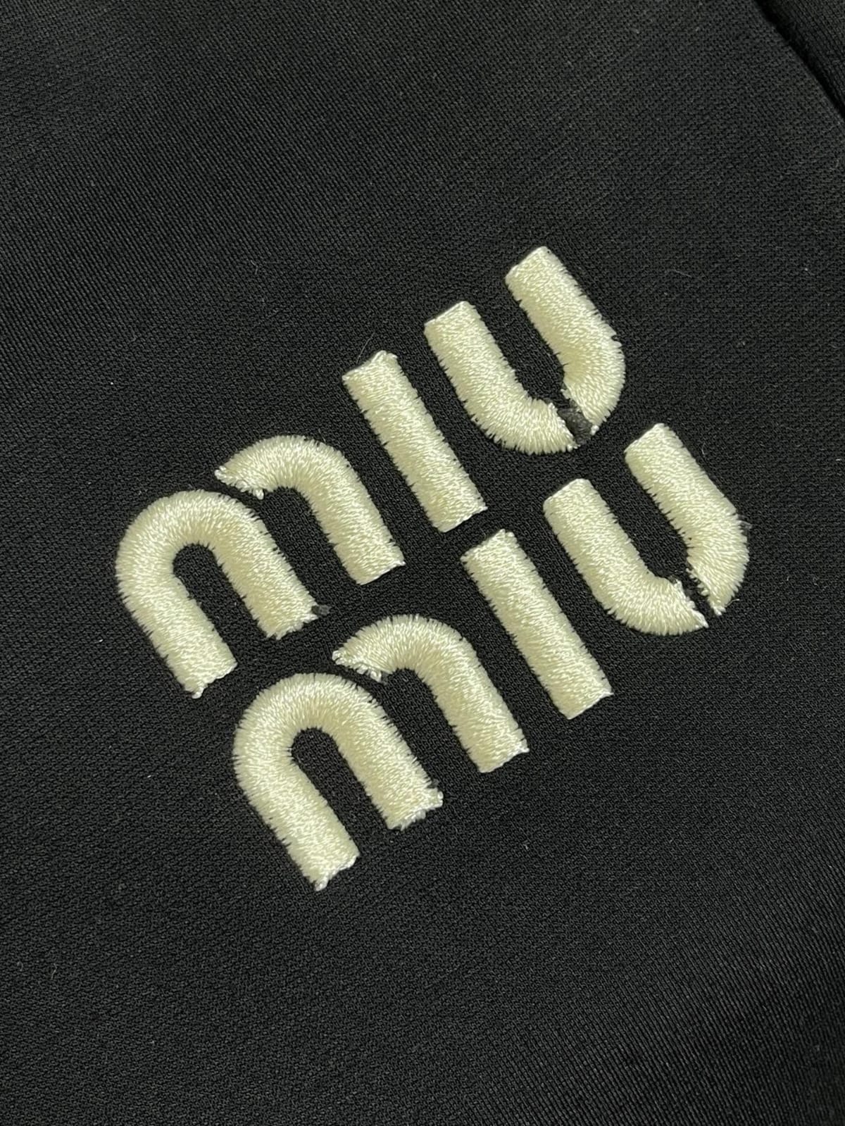 Miu Miu - Relaxed Wide-Leg Black Joggers