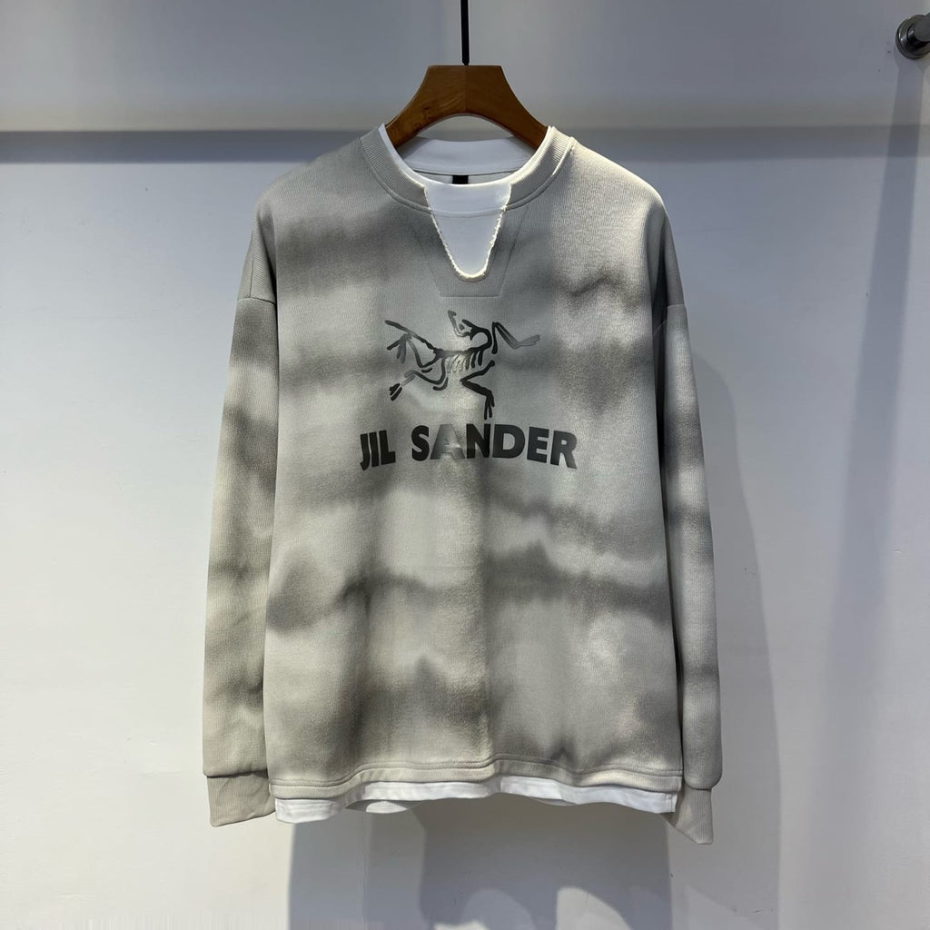 Arc'teryx x Jil Sander - Tie-Dye Skeleton Logo Layered Sweatshirt