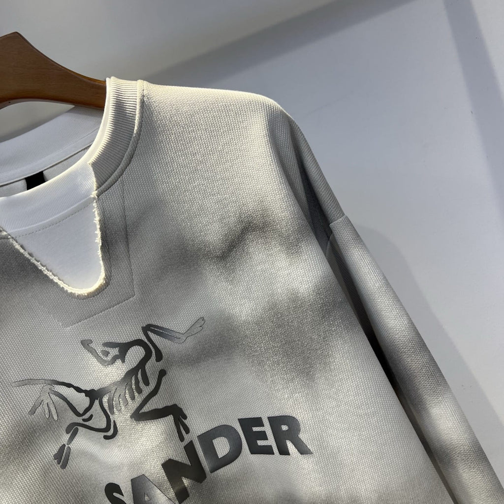 Arc'teryx x Jil Sander - Tie-Dye Skeleton Logo Layered Sweatshirt