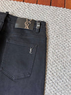 Saint Laurent YSL - Washed Black Slim-Fit Denim Jeans