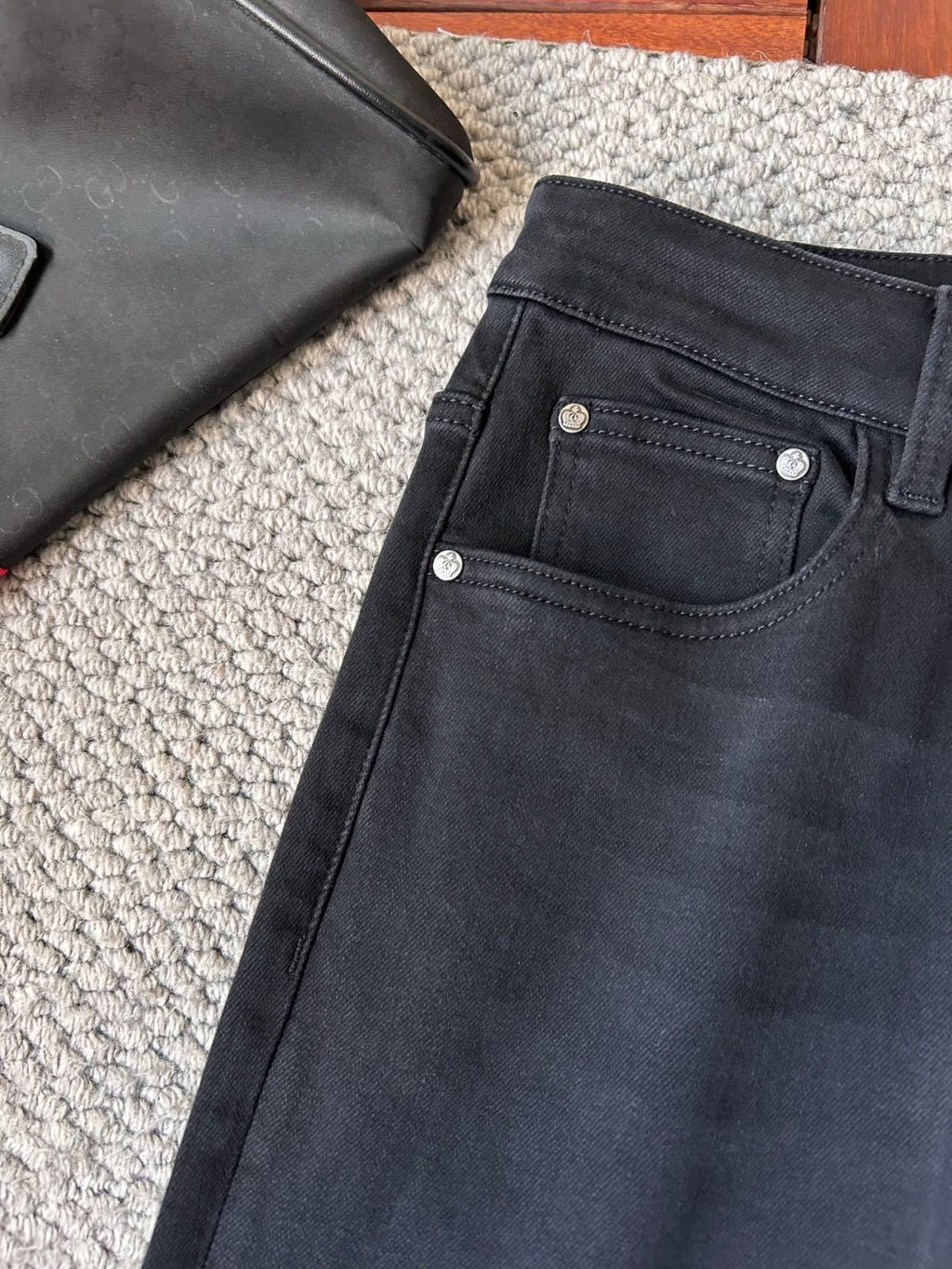 Saint Laurent YSL - Washed Black Slim-Fit Denim Jeans