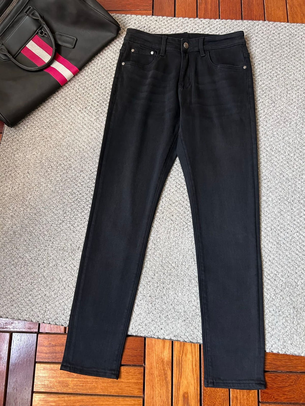 Saint Laurent YSL - Washed Black Slim-Fit Denim Jeans