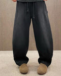 Maison Margiela - Faded Black Oversized Wide-Leg Sweatpants