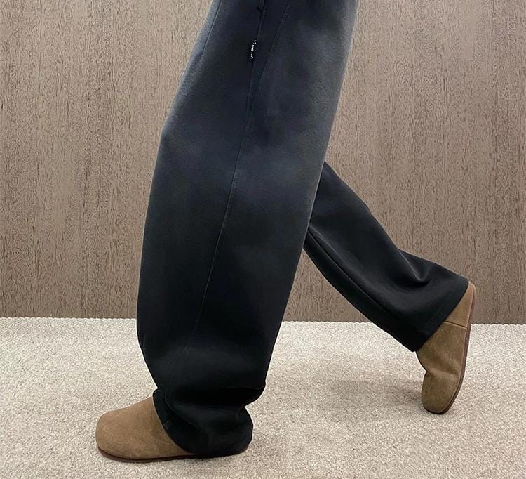 Maison Margiela - Faded Black Oversized Wide-Leg Sweatpants