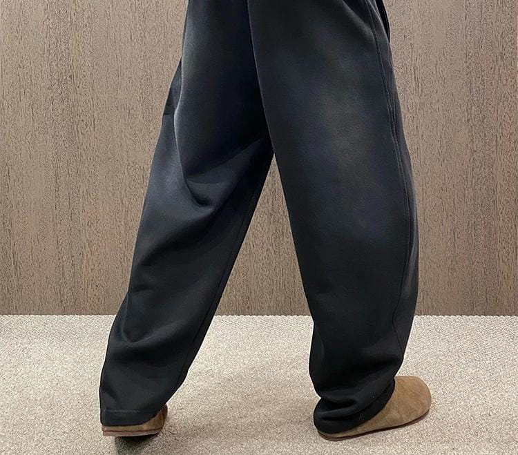 Maison Margiela - Faded Black Oversized Wide-Leg Sweatpants