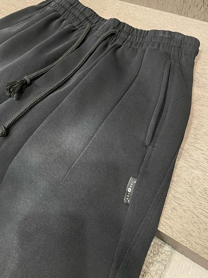 Maison Margiela - Faded Black Oversized Wide-Leg Sweatpants