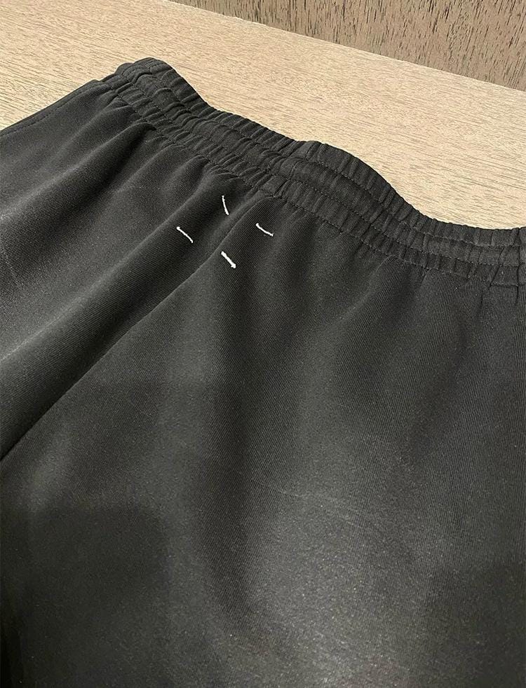 Maison Margiela - Faded Black Oversized Wide-Leg Sweatpants
