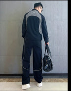 Alo Technical Panel Black Tracksuit Set