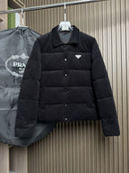 Prada - Black Wide-Wale Corduroy Puffer Jacket