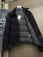 Prada - Black Wide-Wale Corduroy Puffer Jacket