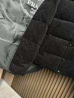 Prada - Black Wide-Wale Corduroy Puffer Jacket