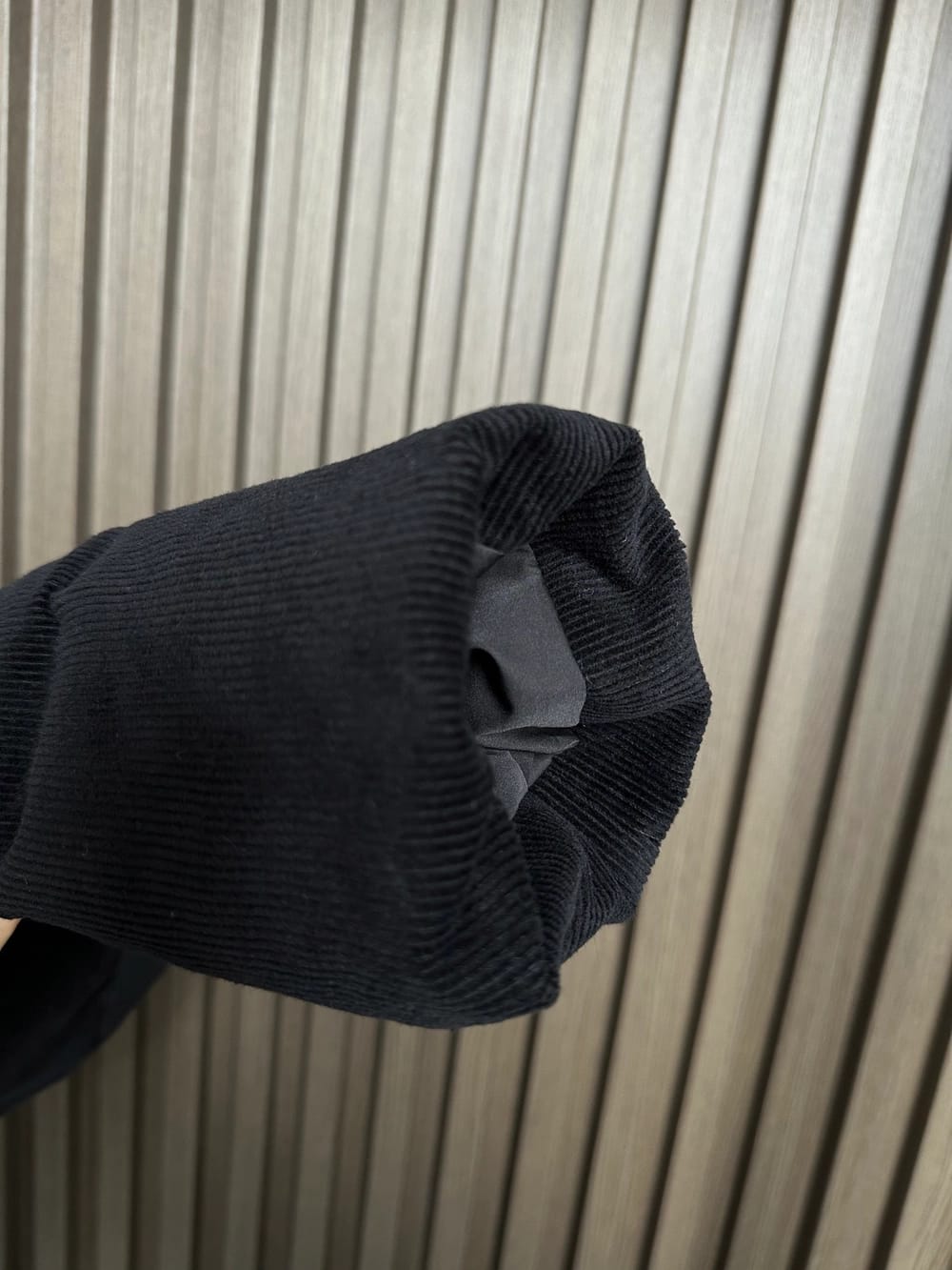 Prada - Black Wide-Wale Corduroy Puffer Jacket
