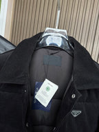 Prada - Black Wide-Wale Corduroy Puffer Jacket