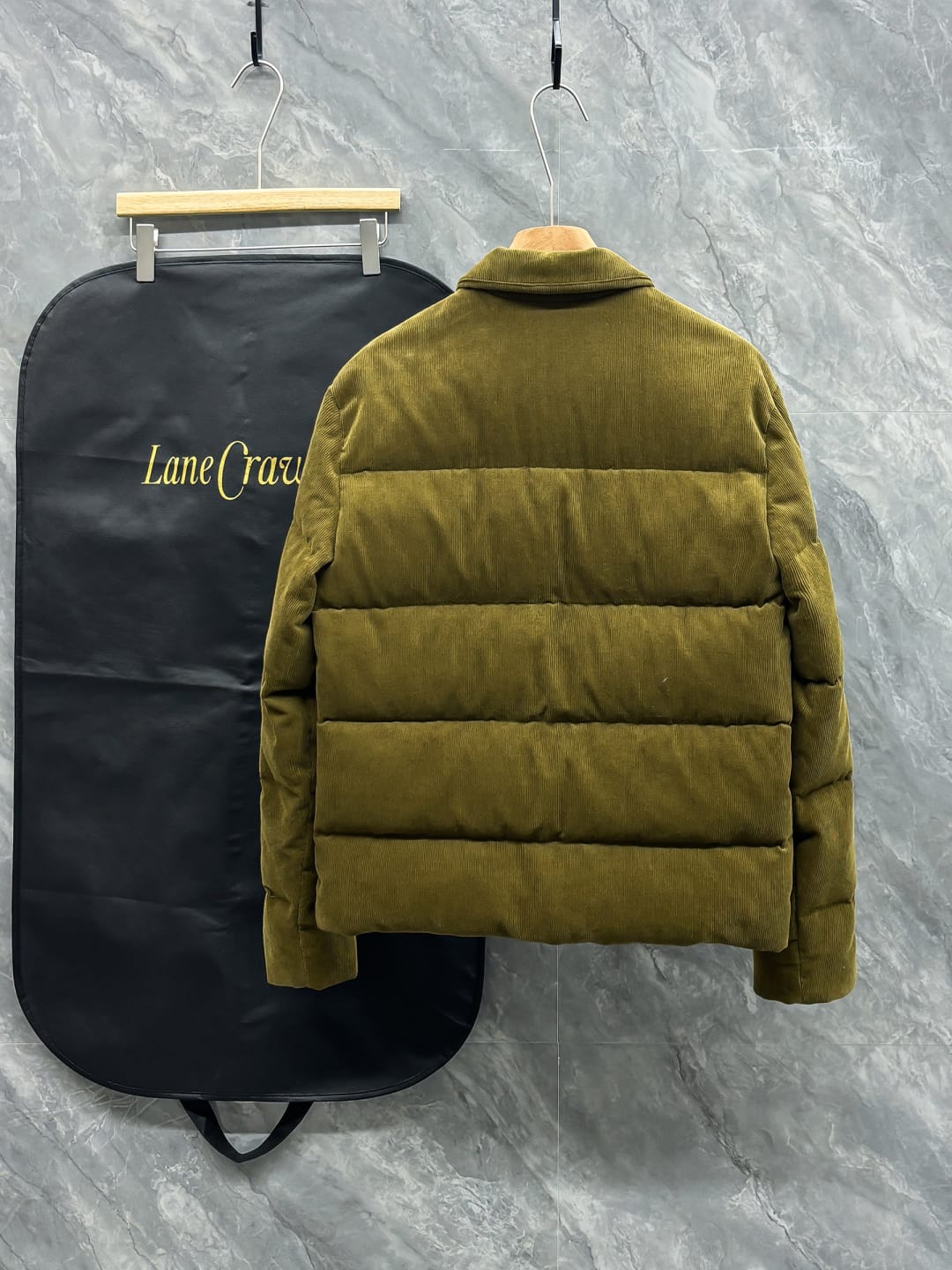 Prada - Corduroy Puffer Jacket - Olive Green