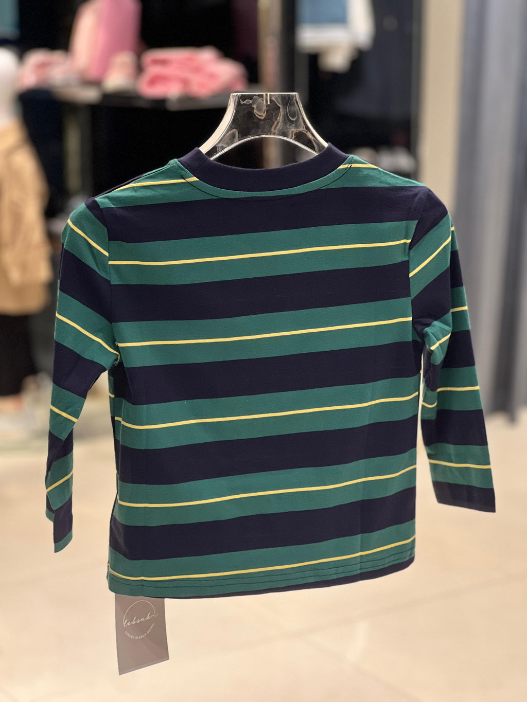 Miu Miu Kids - Striped Cotton T-Shirt with Logo Pocket