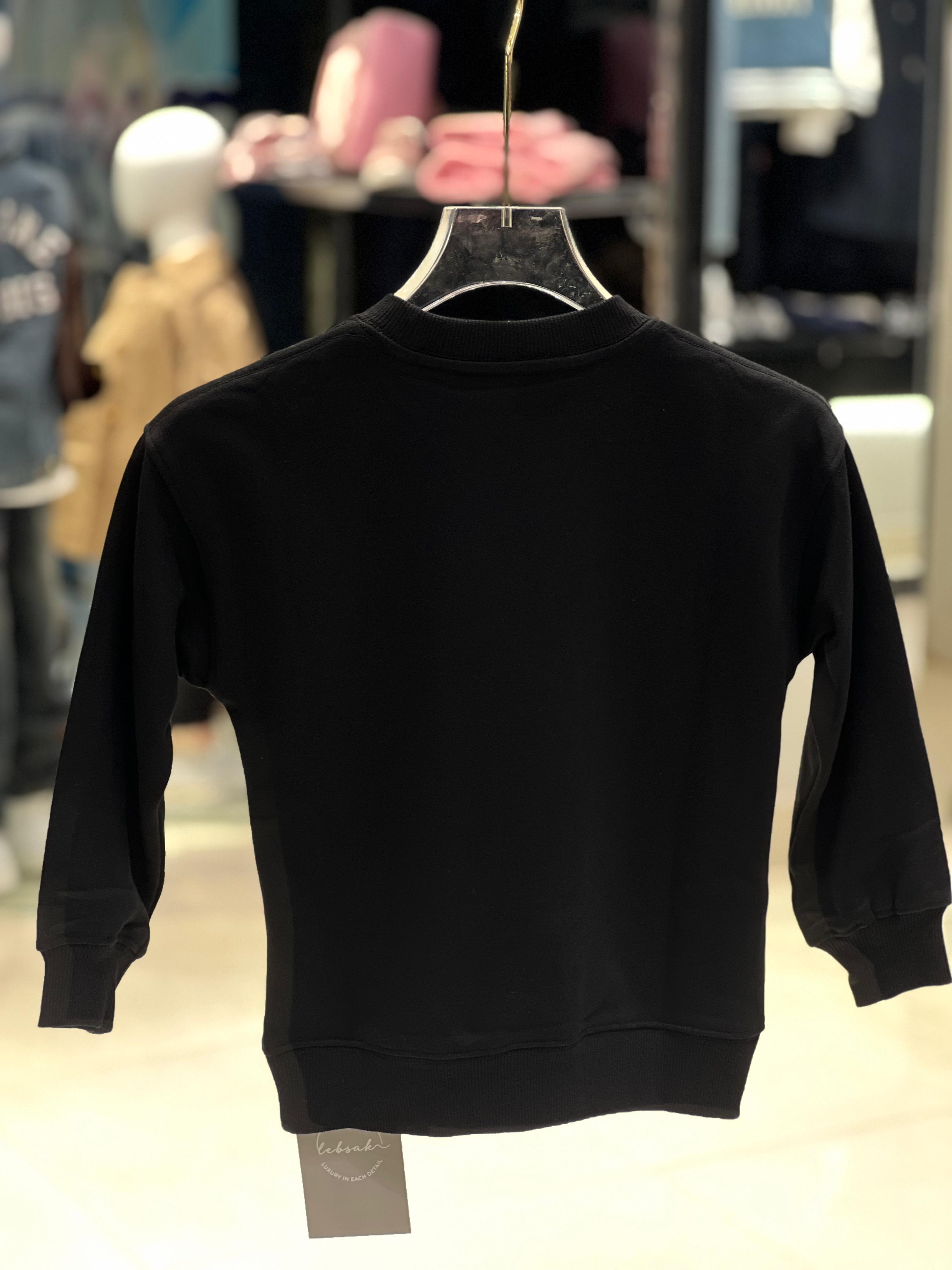 Burberry Kids - Black Watercolor Pear Cotton Sweatshirt